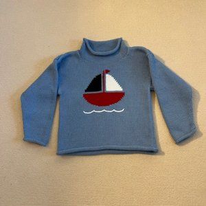 Claver Sailboat Knit Sweater, Blue, Boys 6